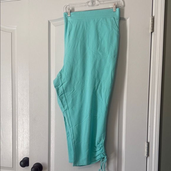 Belle by Kim Graver Aqua and Navy Tie-Dye Sweatshirt and Pant Set Size 4X - Picture 3 of 4